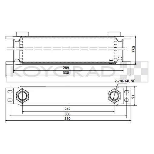 Koyorad 10 Row Universal Oil Cooler - Image 2
